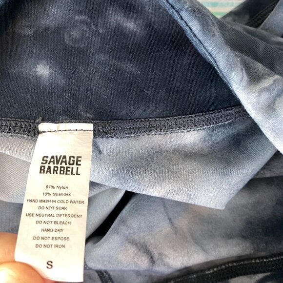 Savage Barbell Booty Shorts Womens Small Bundle or 5 Tie Dye Striped Hearts - Picture 4 of 5